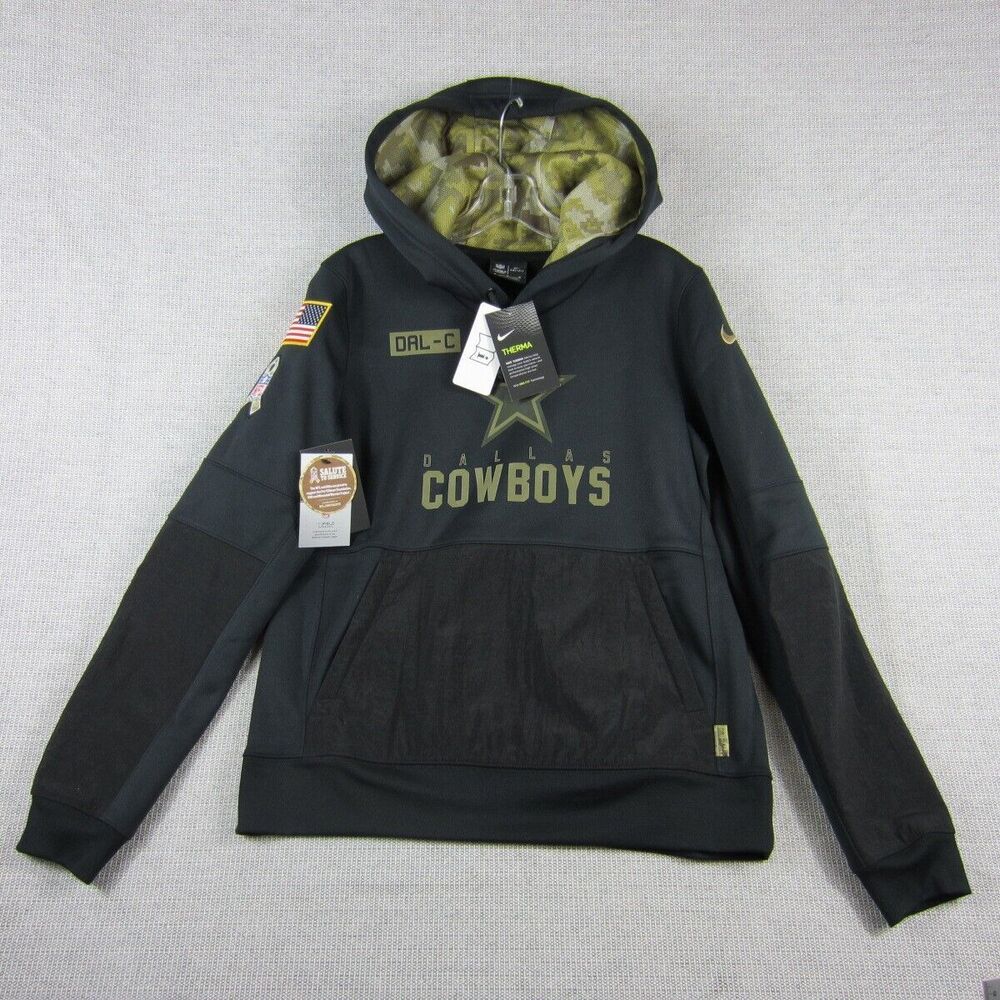 Nike Hoodie Women Medium Salute Troops NFL Dallas Cowboys Slim Camo NEW SAMPLE